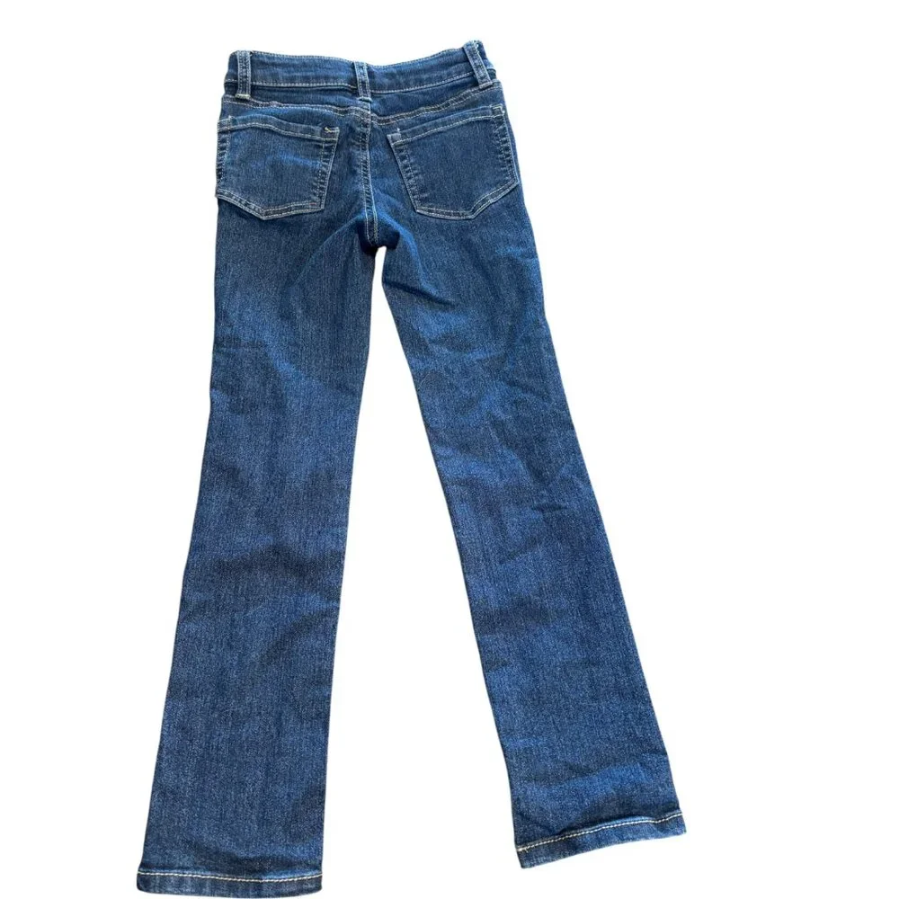 Jumping Beans Girls Skinny  Dark Blue Jeans Size 7 Slim Adjustable‎ Waist
